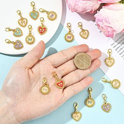 16 шт. 8 стильных эмалевых подвесных украшений из сплава&nbsp;HJEW-YW00287