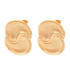 Boucles d'oreilles à tige en spirale vortex en acier inoxydable 304&nbsp;EJEW-C148-01G