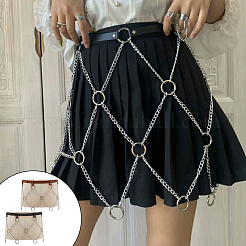 2 шт. 2-х цветный ремень-цепочка из искусственной кожи AJEW-WR0002-06