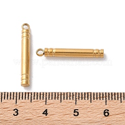 304ステンレスペンダント  コラムバーチャーム  ゴールドカラー  23x3mm  穴：1.8mm&nbsp;STAS-Z062-01G