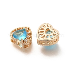 Стойки обшивки латунь микро проложить кубического циркония бусы KK-S399-08G-C