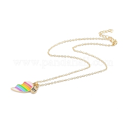 Ожерелья с подвесками из сплава BFF/Best Friends Forever X-NJEW-K124-02C-G