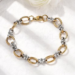 Ovale Gliederkettenarmbänder aus 304 Edelstahl für Damen&nbsp;BJEW-D377-01A