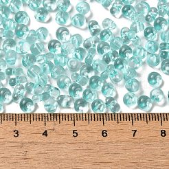 透明なアクリルビーズ  トップ掘削  丸い鈴丸ビーズ  ターコイズ  5.5x5x4mm  穴：1.2mm  約8333個/セット&nbsp;MACR-K359-02A