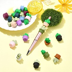 21шт 21 цвета силиконовые фокусные бусины&nbsp;SIL-CJ0002-03