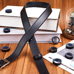 100 шт. кожаный поясной ремень с кольцами для фиксации сплава&nbsp;FIND-CP0002-45B