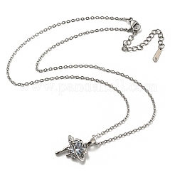 Стеклянный кулон с планетой и сердцем NJEW-R263-01P