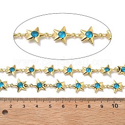 Латунные цепи со стеклянными звеньями CHC-R001-06G-03