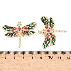 Осенняя тема латунные подвески с микропаве и фианитами&nbsp;ZIRC-L100-003G