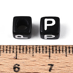 Начальные акриловые бусины с горизонтальной дырочкой OACR-ZX006-35P