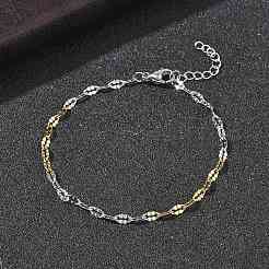 Bracelets à maillons en acier inoxydable 304 pour femmes&nbsp;BJEW-D466-08A-GP