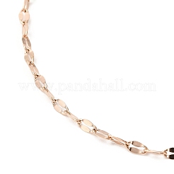 Ионное покрытие (ip) 304 нержавеющая сталь цепочка ожерелье для мужчин и женщин NJEW-E076-02RG