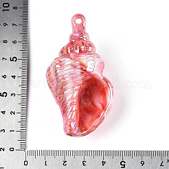 Pendentifs en forme de coquillage en acrylique opaque plaqué UV&nbsp;SACR-T018-35C