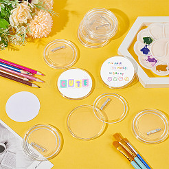 Акриловая булавка на пуговице TACR-WH0021-14A