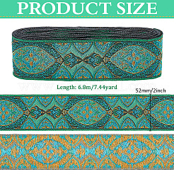Blumenband aus Polyester-Jacquard im nationalen Stil für Bekleidungszubehör&nbsp;OCOR-WH0097-39C