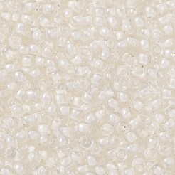 TOHOラウンドシードビーズ  日本製シードビーズ  （981)つの内側のカラークリスタル/スノーライニング  11/0  2.2mm  穴：0.8mm  約50000個/ポンド&nbsp;SEED-TR11-0981