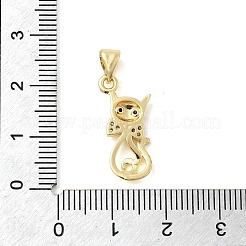 Pendentifs avec zircon cubiques à micro-pavés en laiton&nbsp;KK-C137-07C-G