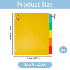 Pp блокнот с дисковым переплетом индексные листы разделители&nbsp;AJEW-WH0314-727C-04