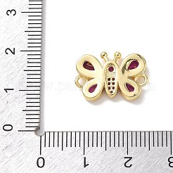 Dijes de conector de mariposa con circonitas cúbicas pavé de latón&nbsp;KK-L268-028G-04