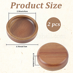 Плоский круглый деревянный поднос для демонстрации драгоценностей&nbsp;ODIS-WH20003-05A