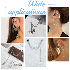 120 шт. 4 стиля фурнитуры для ушей из нержавеющей стали 304&nbsp;STAS-UN0056-32