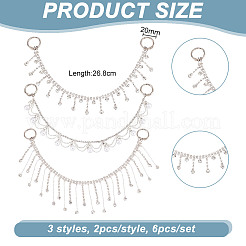 Цепочка для украшения обуви из латуни и стекла со стразами FIND-GO00008