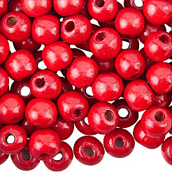 300 шт. плоские круглые бусины из клена WOOD-PA0001-04