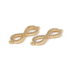 Шармы-соединители из латуни с микропаве из прозрачного кубического циркония KK-E068-VB386