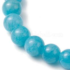 3 ensemble de bracelets extensibles en perles de jade malaisien teintées naturelles de 3 styles&nbsp;BJEW-JB11009