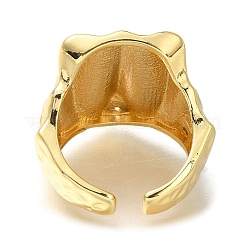 Открытые манжеты из латуни с микро-паве и кубическим цирконием для женщин&nbsp;RJEW-M022-07G