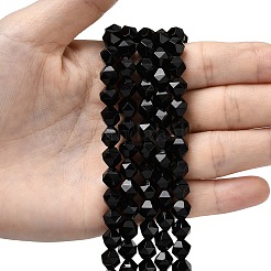 Бусины из натурального черного оникса&nbsp;G-Z119-A04-02