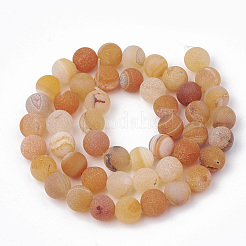 Окрашенные натуральные полосатые агатовые / полосатые агатовые бусины G-T098-05C-06