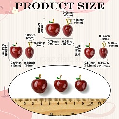6 шт. 3 стиля латунных эмалевых подвесок&nbsp;KK-CJ0003-11