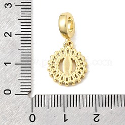 Europäische Anhänger mit klarem Zirkonia in Pavé-Fassung aus Messing&nbsp;KK-A296-06A-G