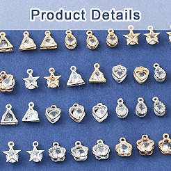 Подвески из сплава 40шт 10 стиля ZIRC-FS0001-02