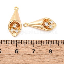 Подвески латунные горный хрусталь&nbsp;KK-E793-24G