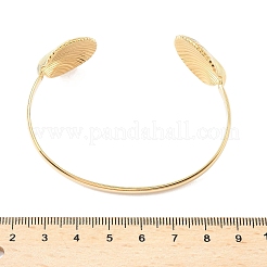 Браслеты-манжеты в форме ракушки из нержавеющей стали 304 для женщин&nbsp;LS-BJEW-S171-01B-G