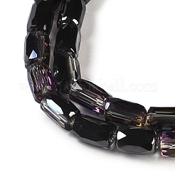 Стеклянные бусины с гальваническим покрытием  GLAA-Q101-02A-HP04