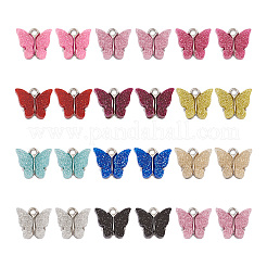 44 pz 11 colori ciondolo acrilico in lega vintage&nbsp;FIND-TA0001-30