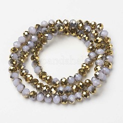 Стеклянные бусины с гальваническим покрытием &nbsp;EGLA-A034-J8mm-O04