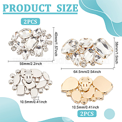 4 шт. 2 стиля съемный цветок стеклянный кристалл стразы украшение для обуви&nbsp;FIND-HY0003-38