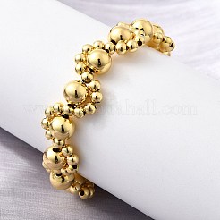 Браслеты из латунных бусин для женщин BJEW-D317-04G