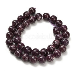 Натуральный лепидолит / пурпурный слюдяный камень бисер пряди&nbsp;G-H335-B03-12mm-A