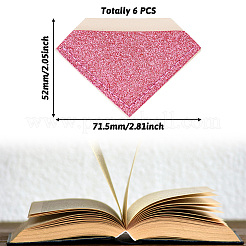 Защитные уголки для книг из искусственной кожи с блестками AJEW-TAC0038-03C