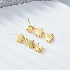 S925 серьги-гвоздики с кисточками из стерлингового серебра в виде подсолнуха CG4373