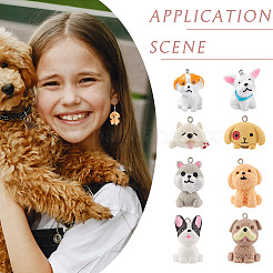 16шт 8 стиля непрозрачные подвески из смолы RESI-TA0002-23