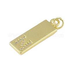 Pendentifs en laiton zircon cubique transparent&nbsp;KK-P266-06G-N