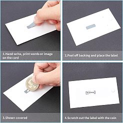 Beschichteter Scratch-Off-Filmpasswortaufkleber&nbsp;LS-DIY-WH0184-07