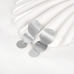 Не тускнеющая круглая серьга-гвоздик из нержавеющей стали 201 с полировкой&nbsp;XW5128-2