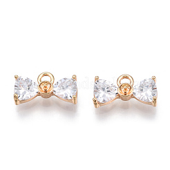 Латунная микропаве из прозрачного кубического циркония KK-N216-407